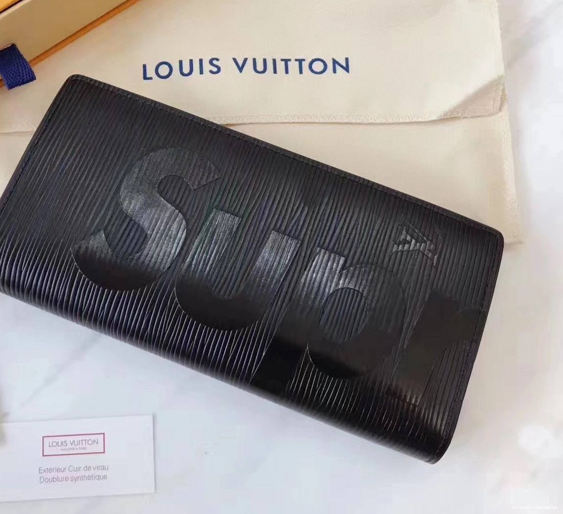 Official oldcobbler wallet Vuitton Louis Supreme 0808